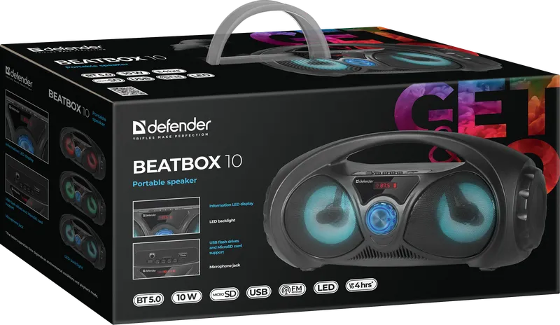 Defender - Партатыўная калонка Beatbox 10