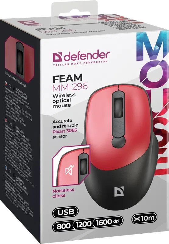 Defender - Бесправадная аптычная мыш Feam MM-296