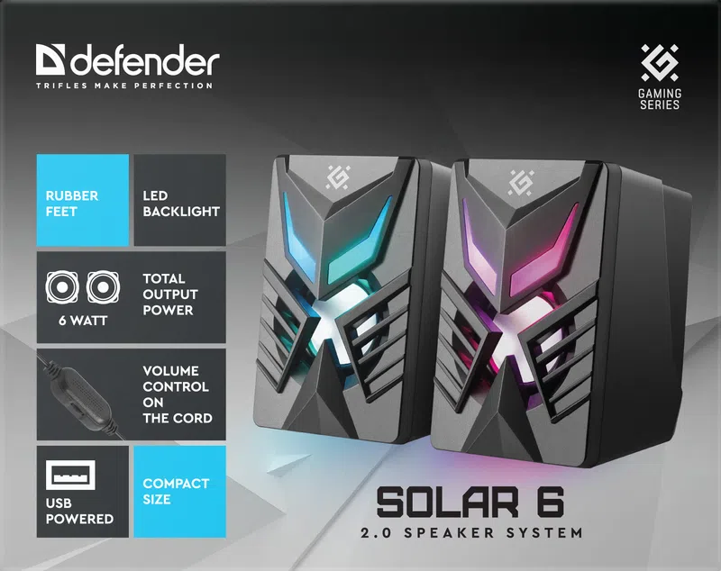 Defender - Акустычная сістэма 2.0 Solar 6