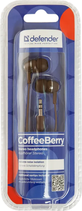 Defender - Навушнікі-ўкладышы Coffee Berry