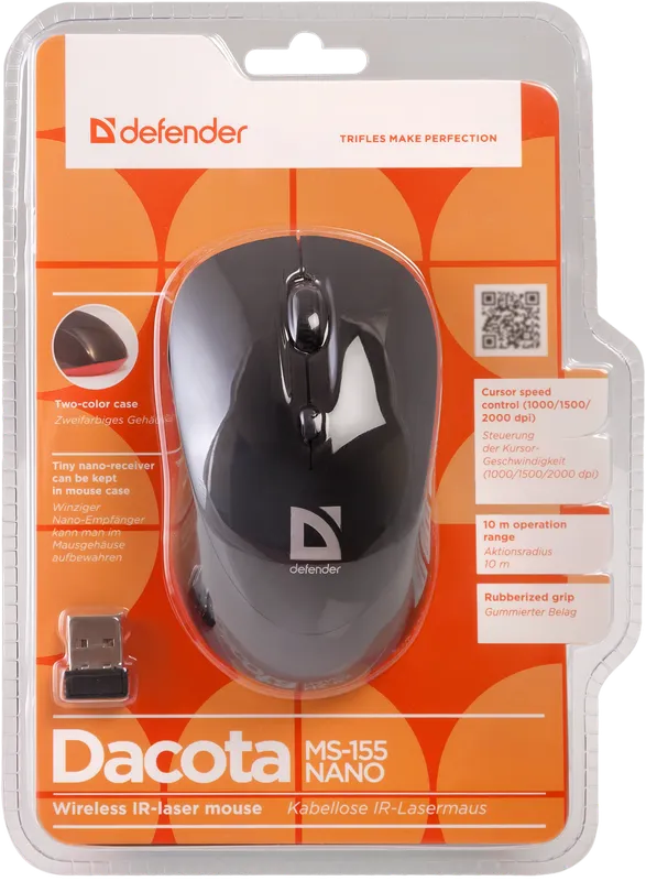 Defender - Бесправадная ВК-лазерная мыш Dacota MS-155