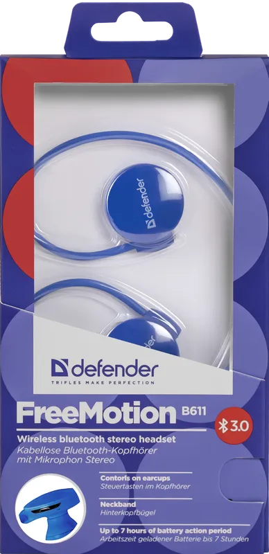 Defender - Бесправадная стэрэагарнітура FreeMotion B611
