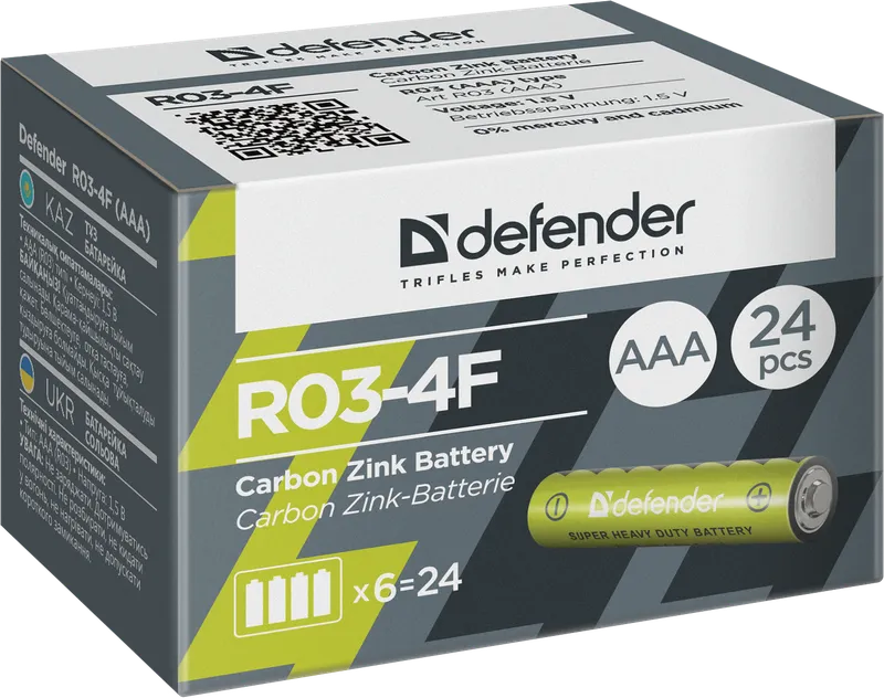 Defender - Цынк-вугляродны акумулятар R03-4F