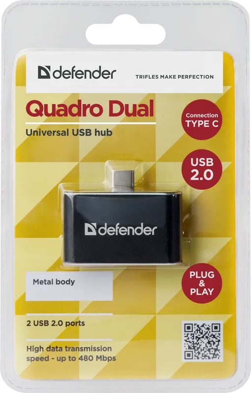 Defender - Універсальны USB-канцэнтратар Quadro Dual