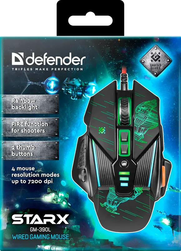 Defender - Правадная гульнявая мыш sTarx GM-390L