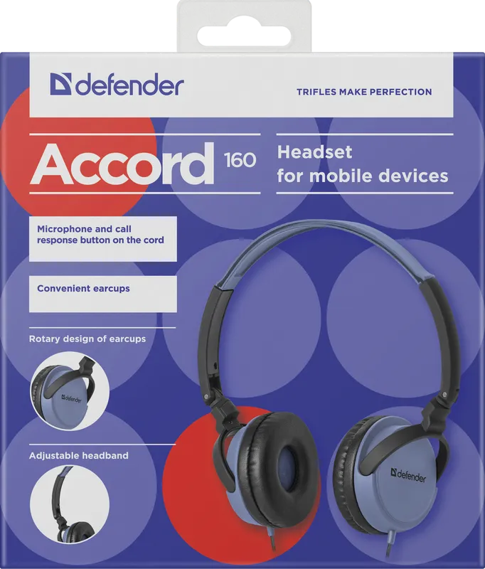 Defender - Гарнітура для мабільных прылад Accord 160
