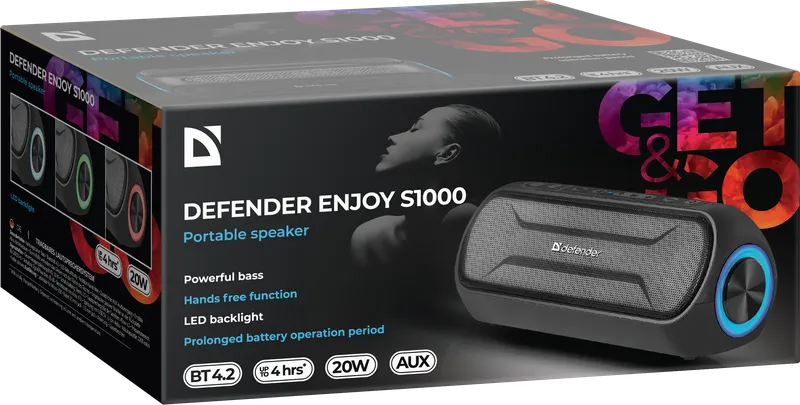 Defender - Партатыўная калонка Enjoy S1000