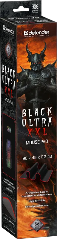 Defender - Гульнявы кілімок для мышы Black Ultra XXL