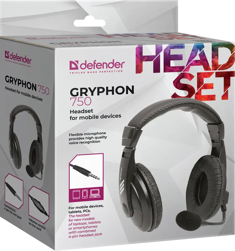 Defender - Гарнітура для мабільных прылад Gryphon 750