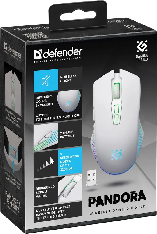Defender - Бесправадная гульнявая мыш Pandora GM-502