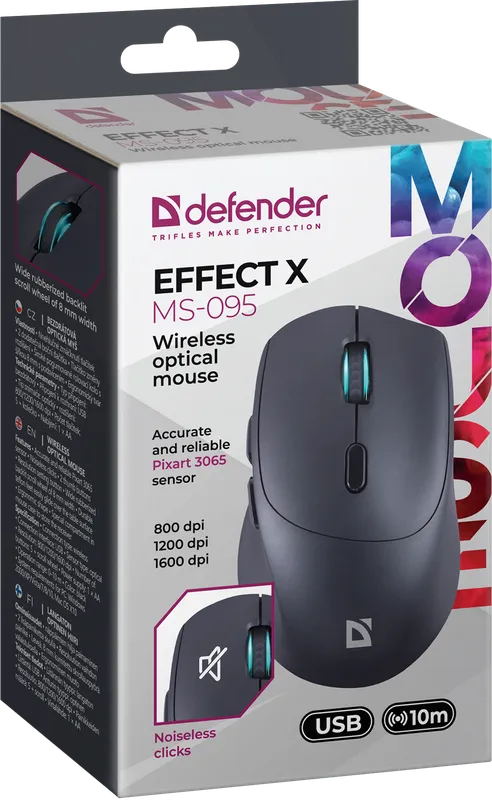 Defender - Бесправадная аптычная мыш Effect X  MS-095