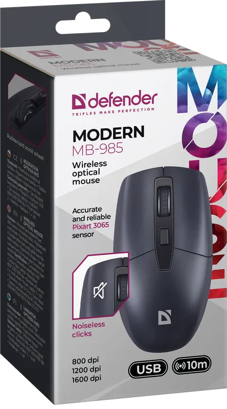 Defender - Бесправадная аптычная мыш Modern MB-985