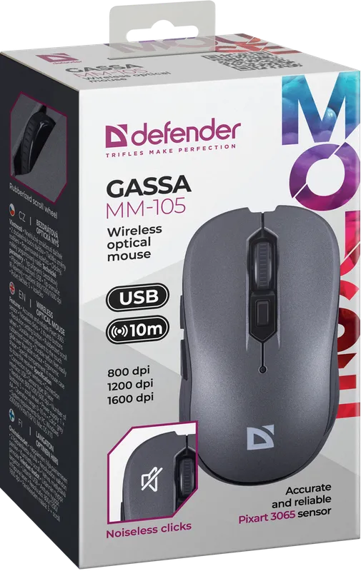 Defender - Бесправадная аптычная мыш Gassa MM-105