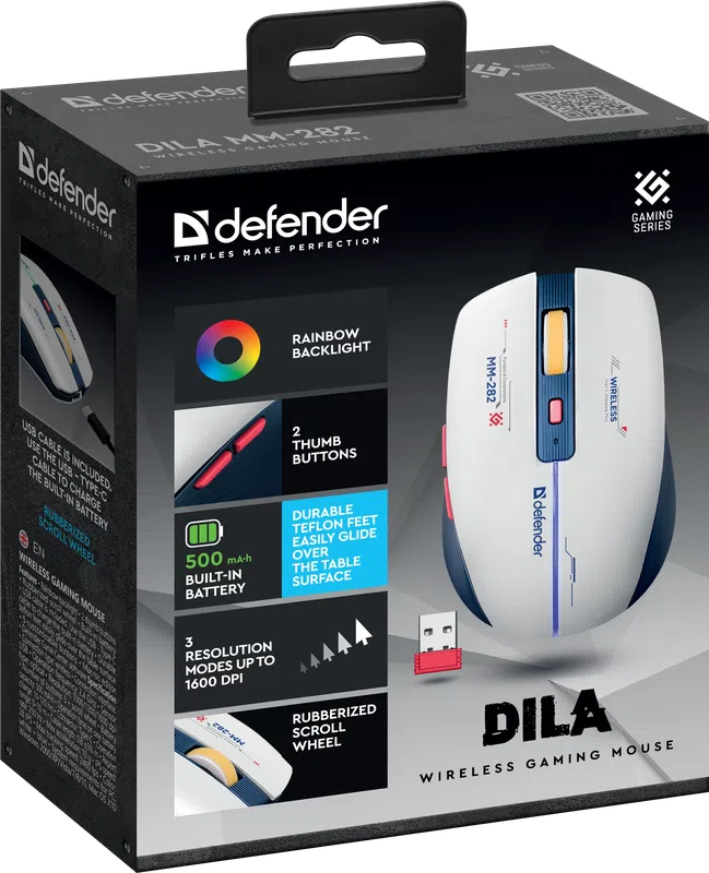 Defender - Бесправадная гульнявая мыш Dila MM-282