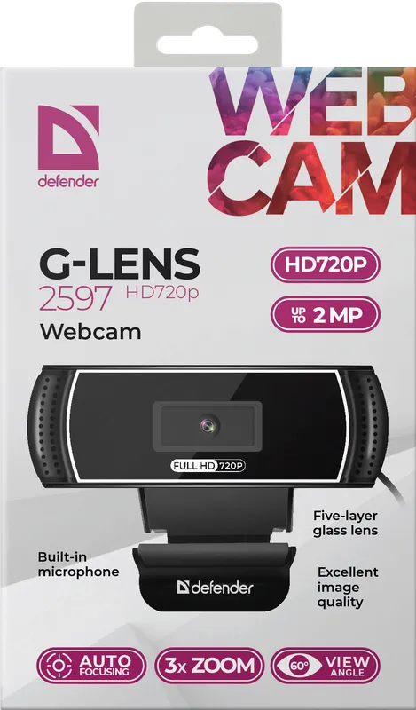 Defender - Вэбкамера G-lens 2597 HD720p