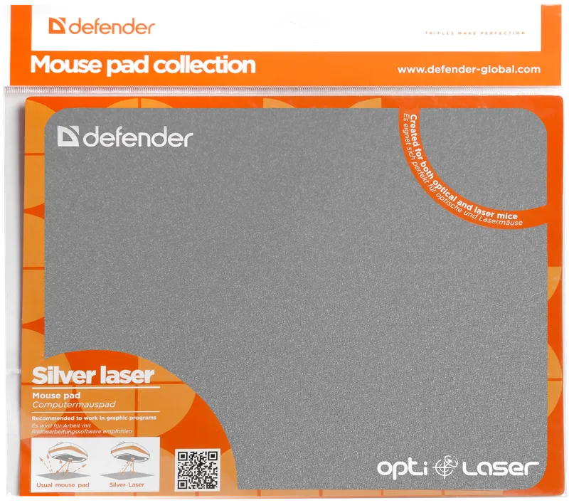 Defender - Дыванок для мышкі Silver opti-laser
