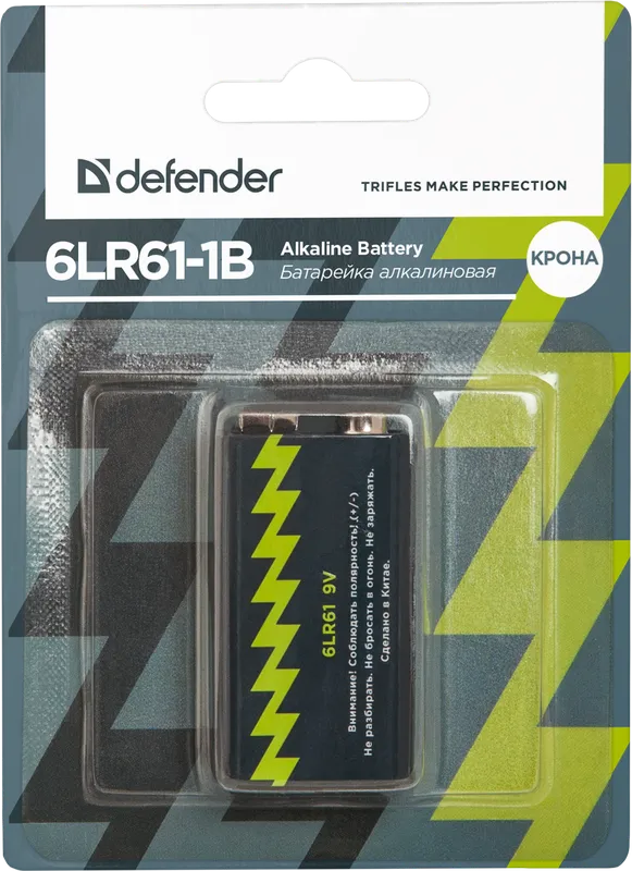 Defender - Шчолачная батарэя 6LR61-1B