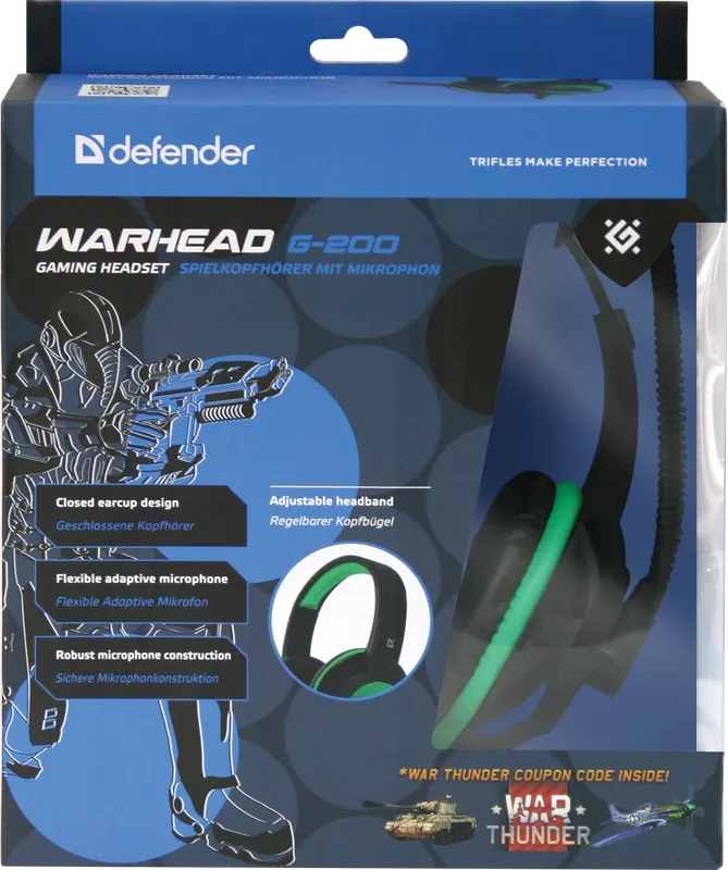 Defender - Гульнявая гарнітура Warhead G-200