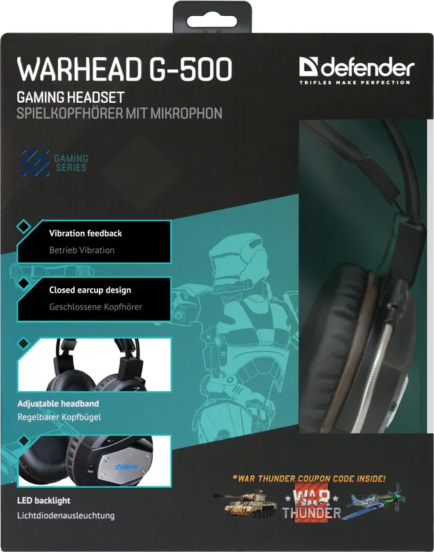 Defender - Гульнявая гарнітура Warhead G-500