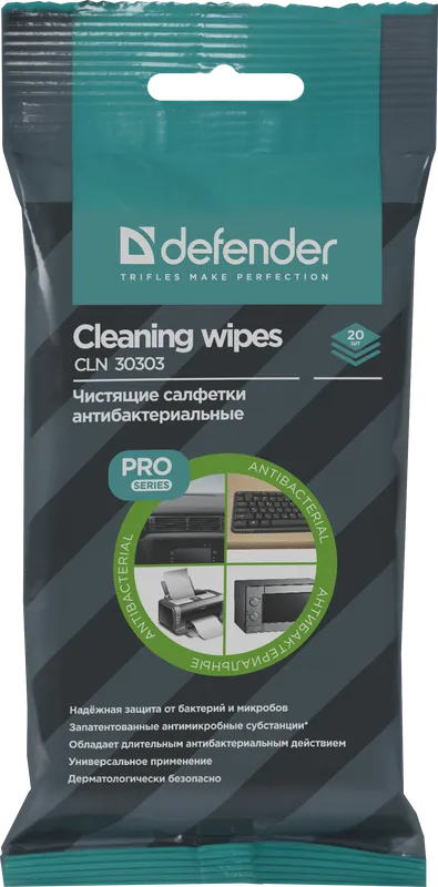Defender - Ачышчальныя сурвэткі для паверхняў CLN 30303 PRO