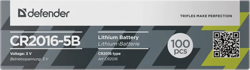 Defender - Літыевая батарэя CR2016-5B