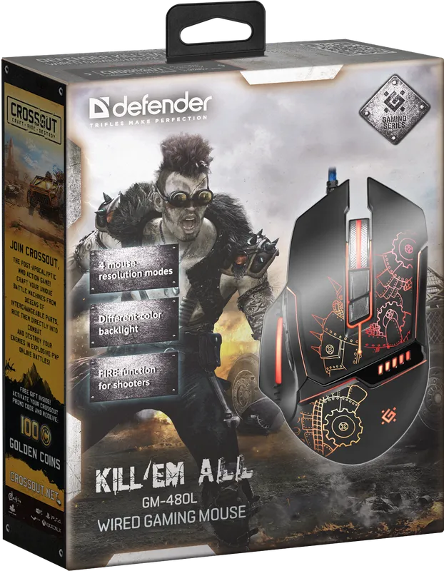 Defender - Правадная гульнявая мыш Kill'em All GM-480L