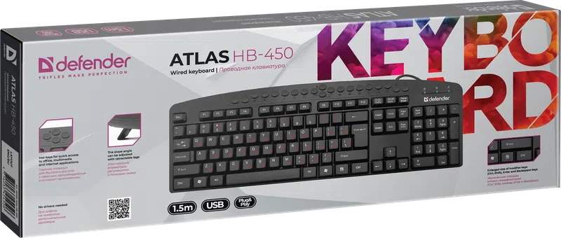 Defender - Правадная клавіятура Atlas HB-450