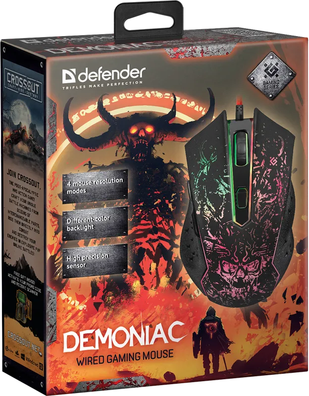 Defender - Правадная гульнявая мыш Demoniac GM-540L