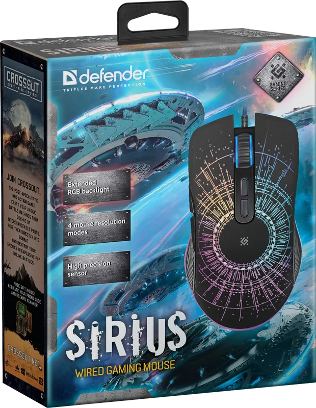 Defender - Правадная гульнявая мыш Sirius GM-660L