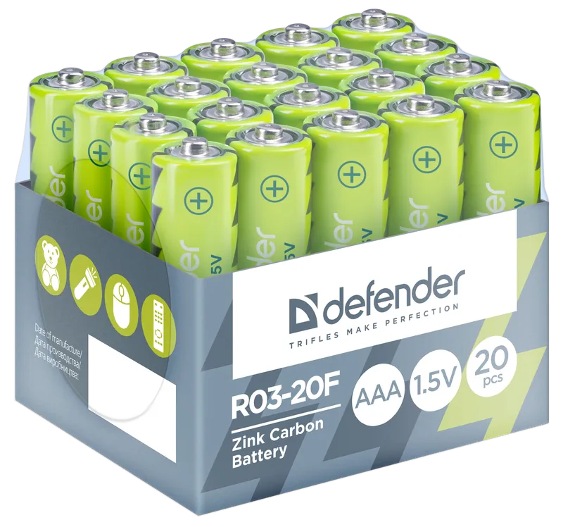 Defender - Цынк-вугляродны акумулятар R03-20F