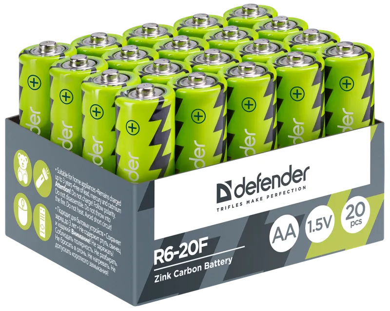 Defender - Цынк-вугляродны акумулятар R6-20F