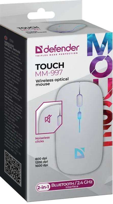 Defender - Бесправадная аптычная мыш Touch MM-997