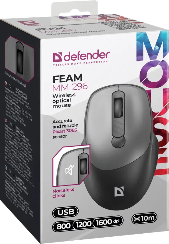 Defender - Бесправадная аптычная мыш Feam MM-296