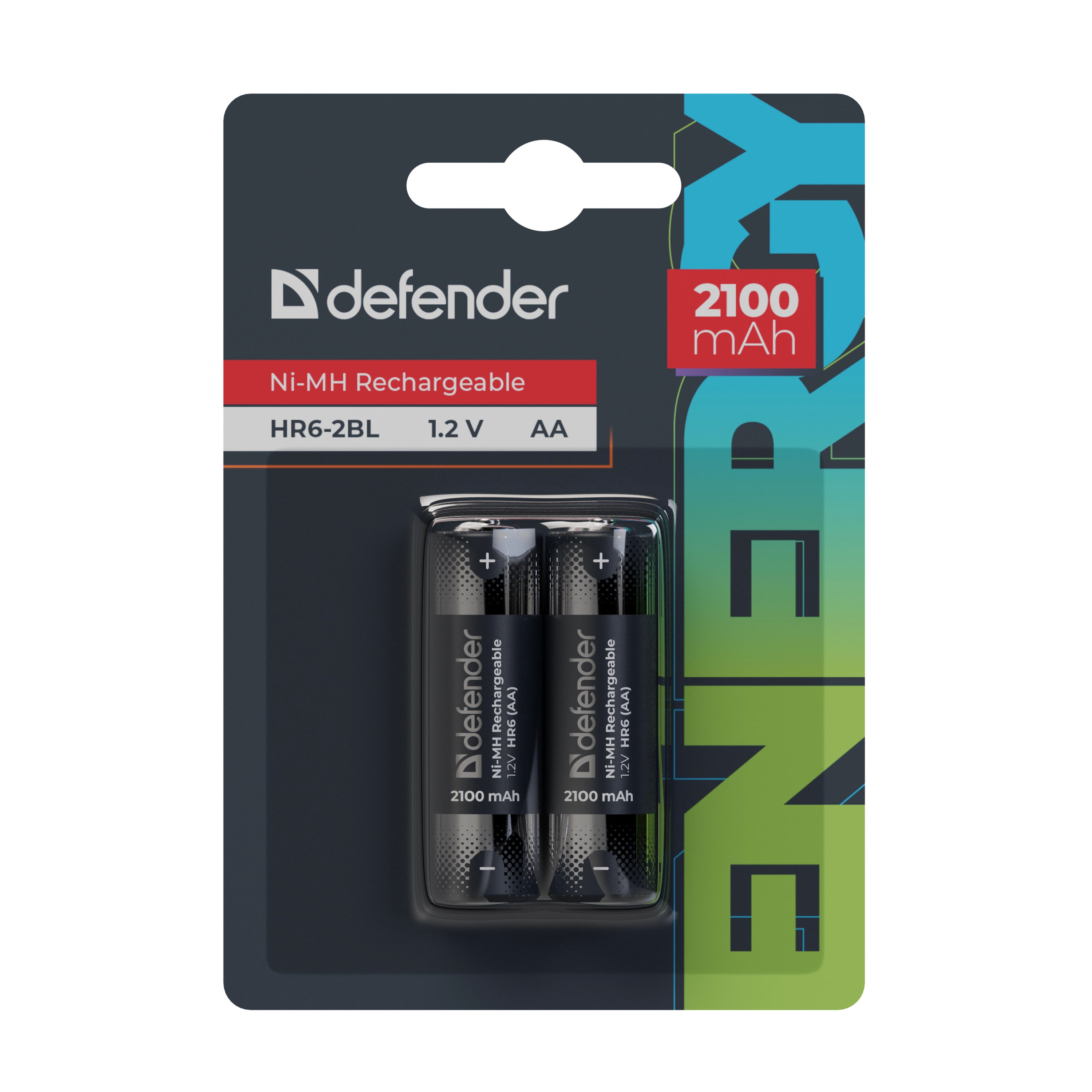 Defender - Rechargeable battery HR6-2BL 2100 mAh