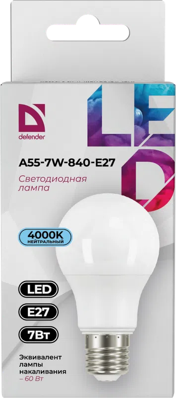 Defender - LED Light bulbs A55-7W-840-E27