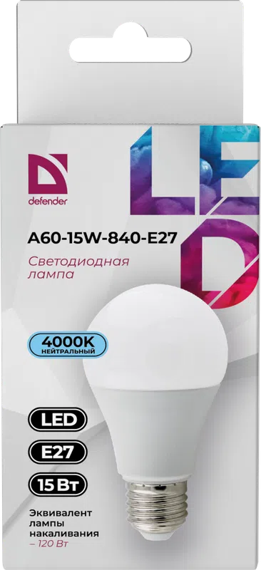 Defender - LED Light bulbs A60-15W-840-E27