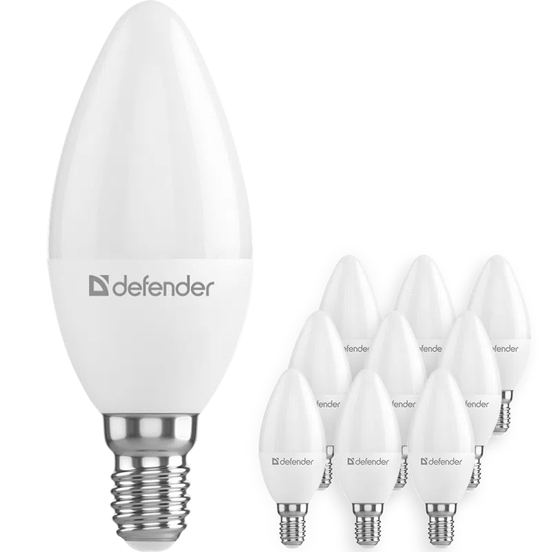 Defender - LED Light bulbs C37-8W-840-E14 10pack