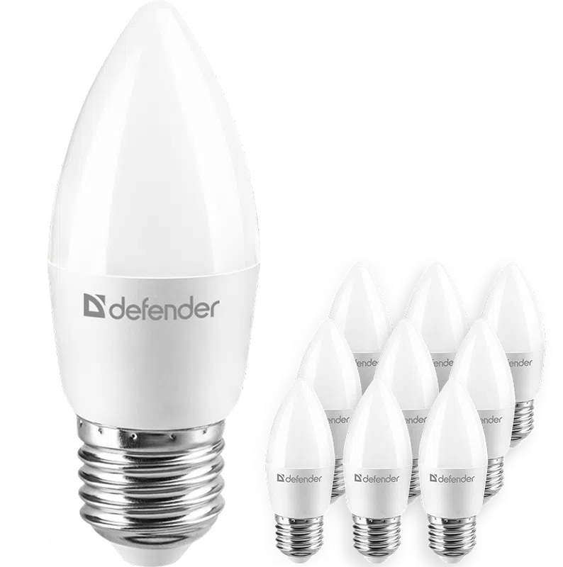 Defender - LED Light bulbs C37-10W-840-E27 10pack