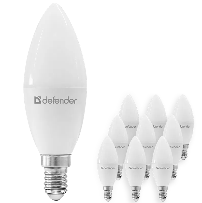 Defender - LED Light bulbs C37-12W-830-E14 10pack