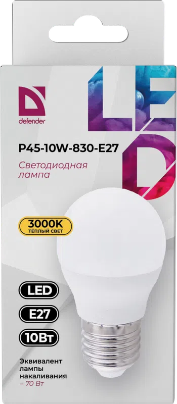 Defender - LED Light bulbs P45-10W-830-E27