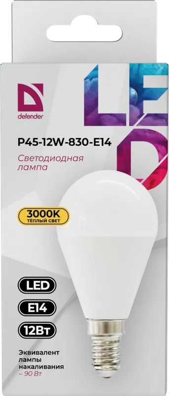 Defender - LED Light bulbs P45-12W-830-E14