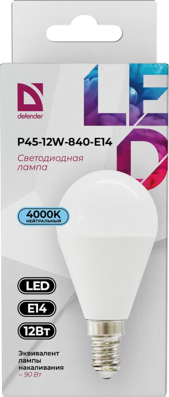 Defender - LED Light bulbs P45-12W-840-E14