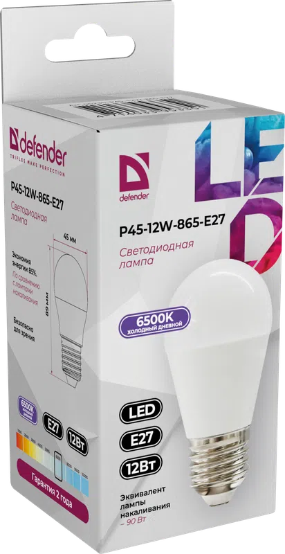 Defender - LED Light bulbs P45-12W-865-E27