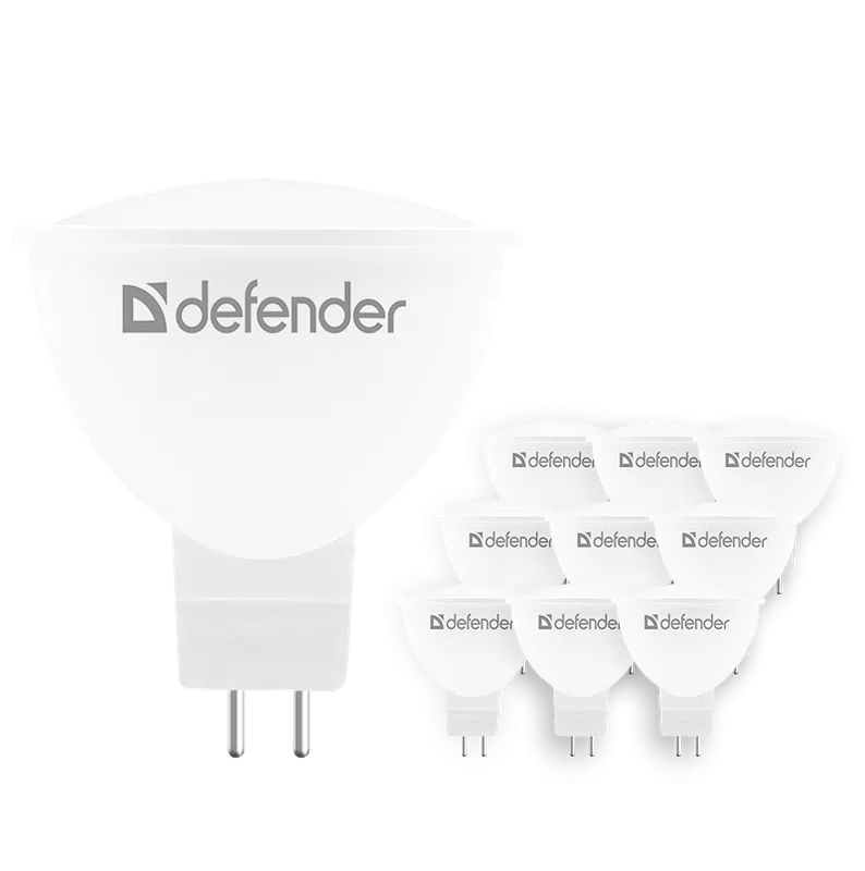 Defender - LED Light bulbs MR16-8W-830-GU5.3 10pack