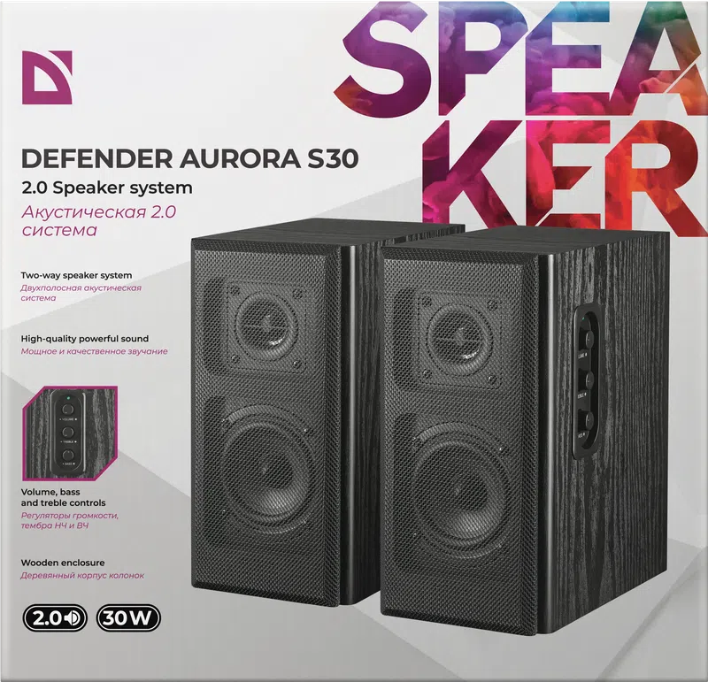 Defender - Акустычная 2.0 сістэма Aurora S30