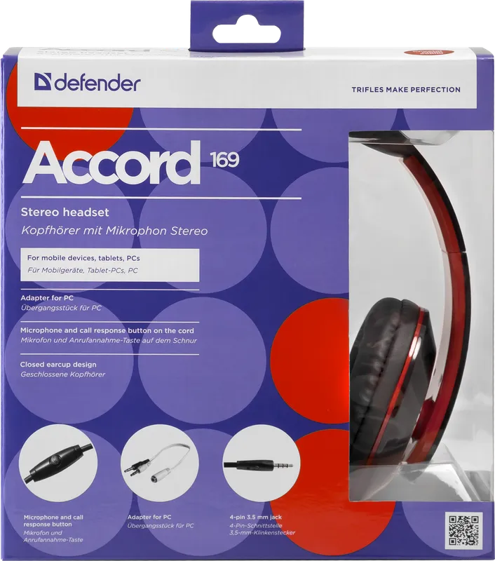 Defender - Гарнітура для смартфонаў Accord-169