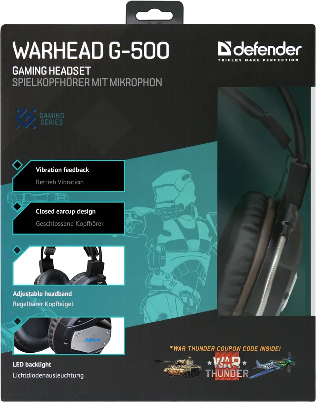 Defender - Гульнявая гарнітура  Warhead G-500