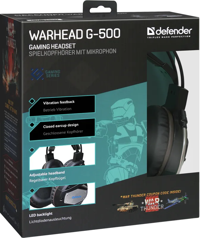 Defender - Гульнявая гарнітура  Warhead G-500