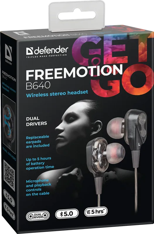 Defender - Бесправадная гарнітура FreeMotion B640