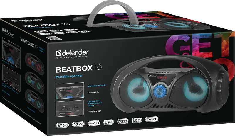 Defender - Партатыўная акустычная сістэма Beatbox 10